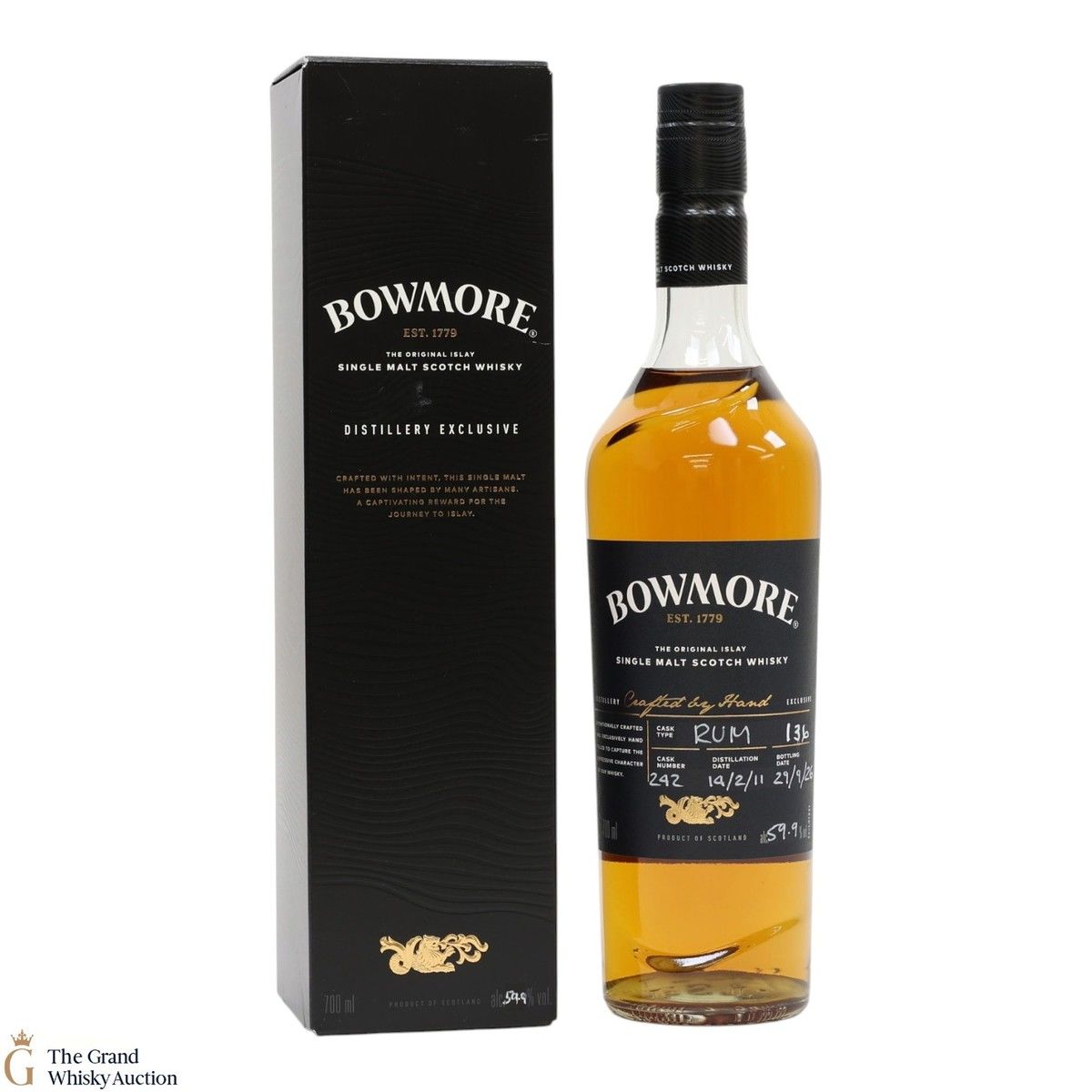Bowmore - 2011 - Distillery Exclusive Crafted by Hand - Rum Cask #242 59.9%