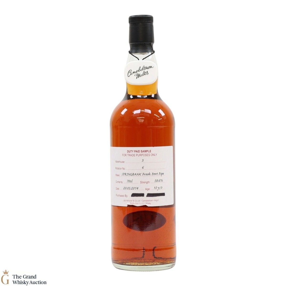 Springbank - 10 Year Old 2014 - Fresh Port Pipe - Duty Paid Sample 58.6%