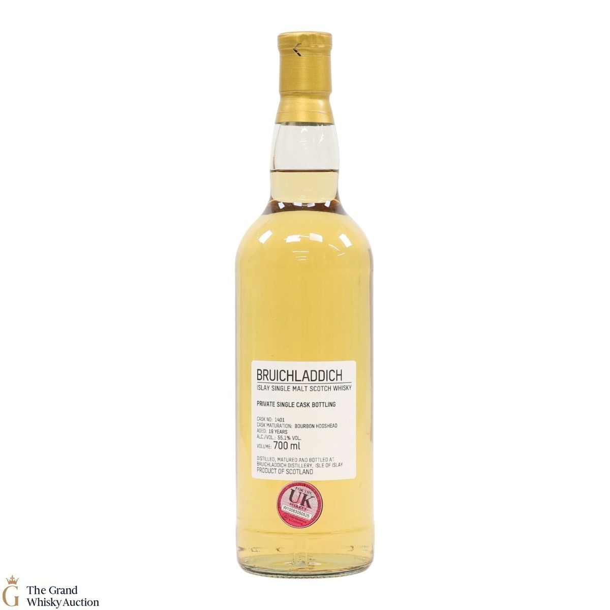 Bruichladdich - 19 Year Old - 1st Fill Bourbon Hogshead #1401 - Private Cask
