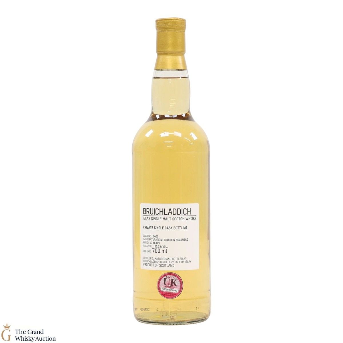 Bruichladdich - 19 Year Old - 1st Fill Bourbon Hogshead #1401 - Private Cask