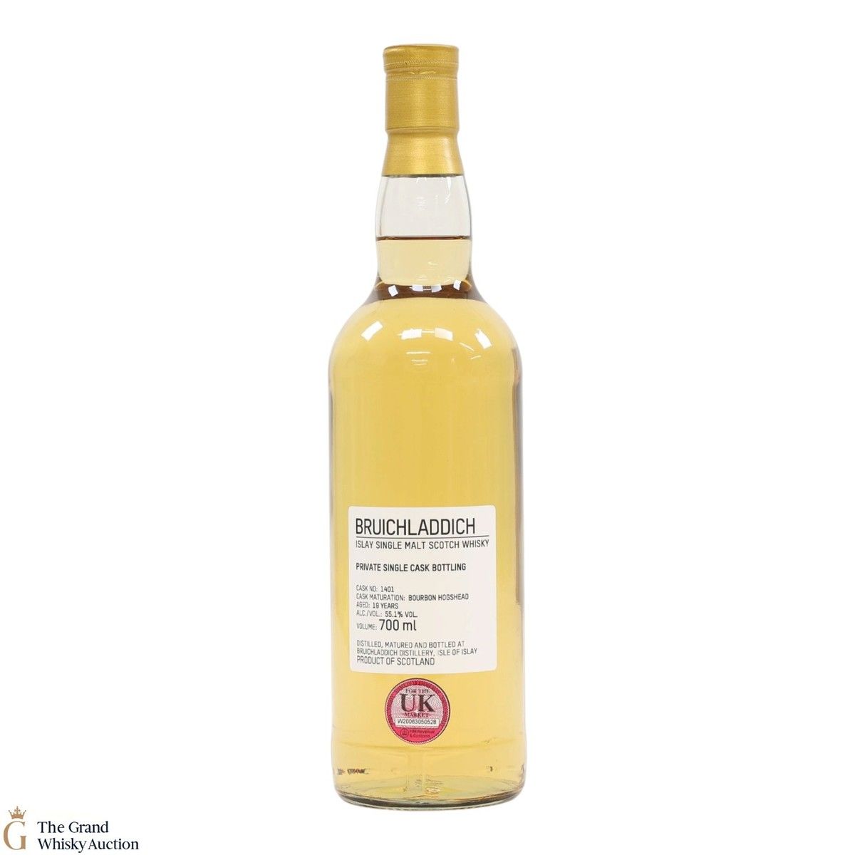 Bruichladdich - 19 Year Old - 1st Fill Bourbon Hogshead #1401 - Private Cask