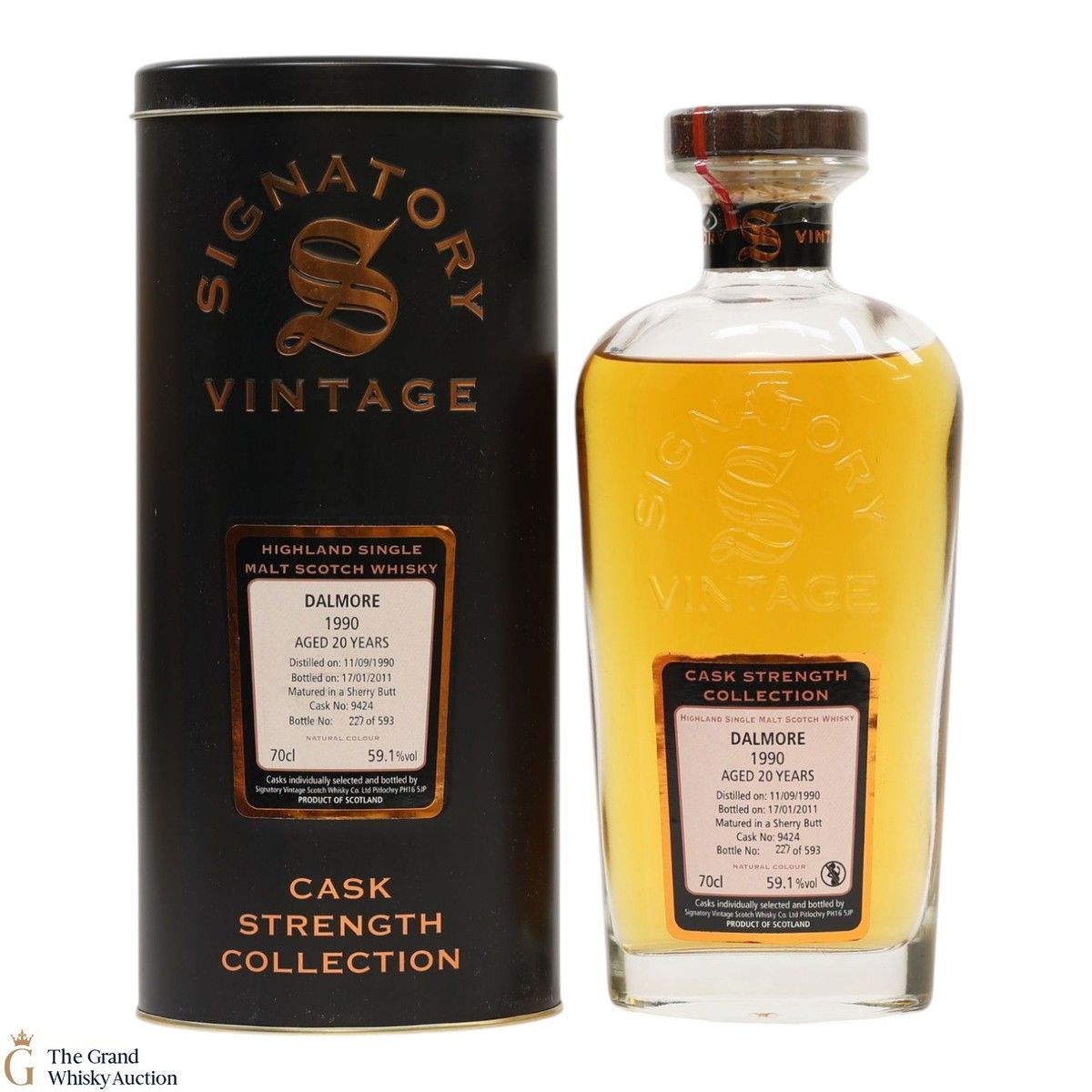 Dalmore - 20 Year Old 1990 - Cask Strength Collection #9424 - Signatory Vintage