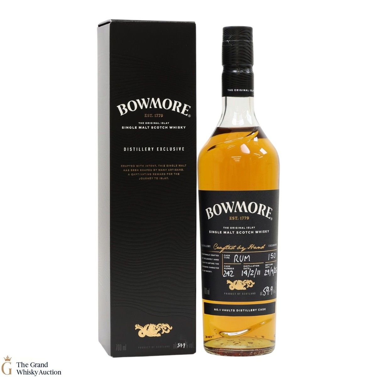 Bowmore - 2011 - Distillery Exclusive - Rum Cask #242 - No.1 Vaults Distillery Cask 59.9%
