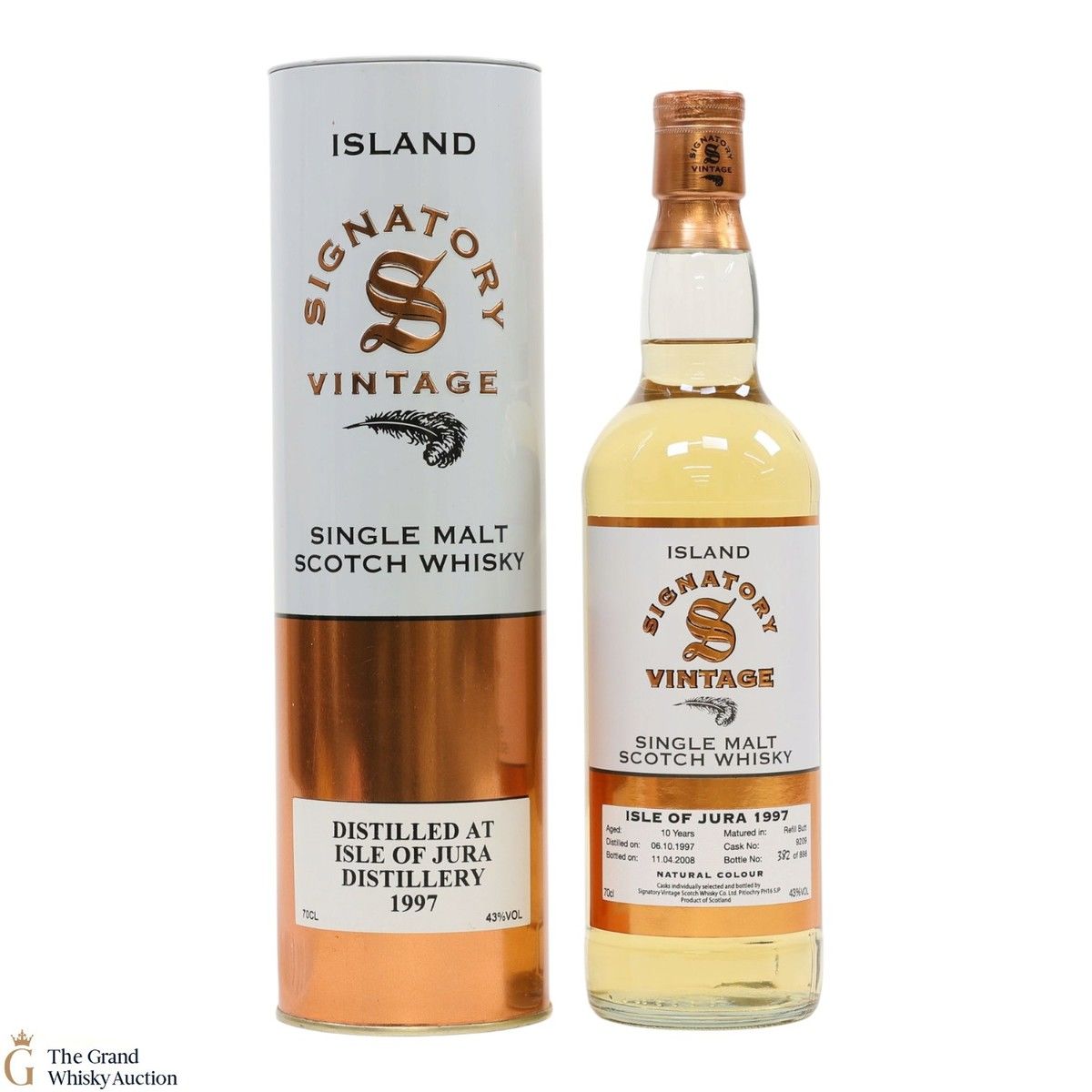 Isle of Jura - 10 Year Old 1997 - Refill Butt #9026 - Signatory Vintage