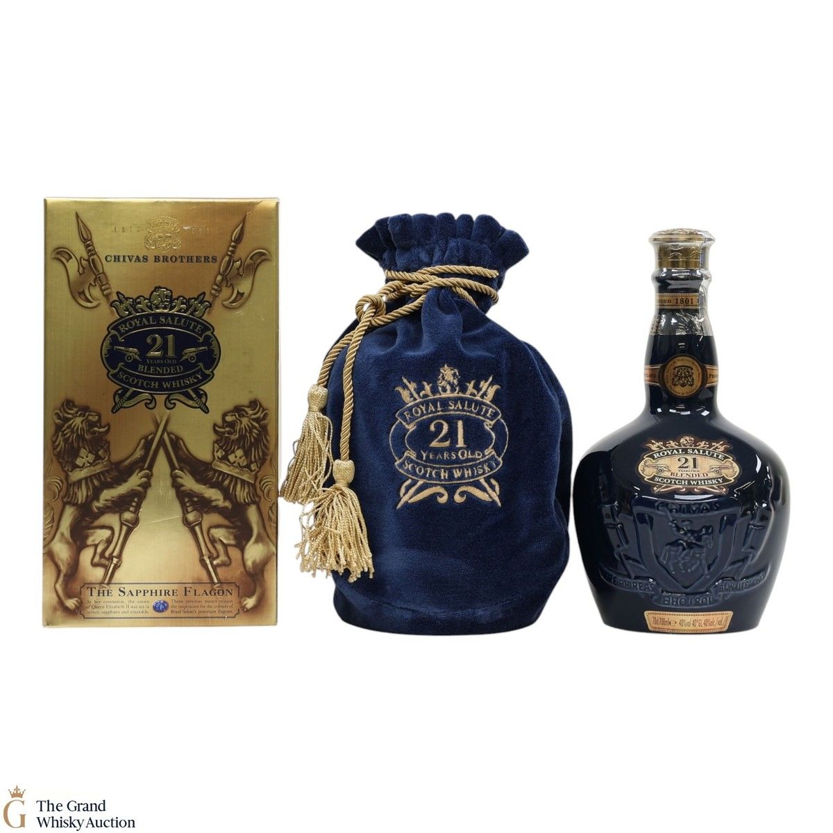 Chivas - Royal Salute - 21 Year Old - Sapphire Flagon