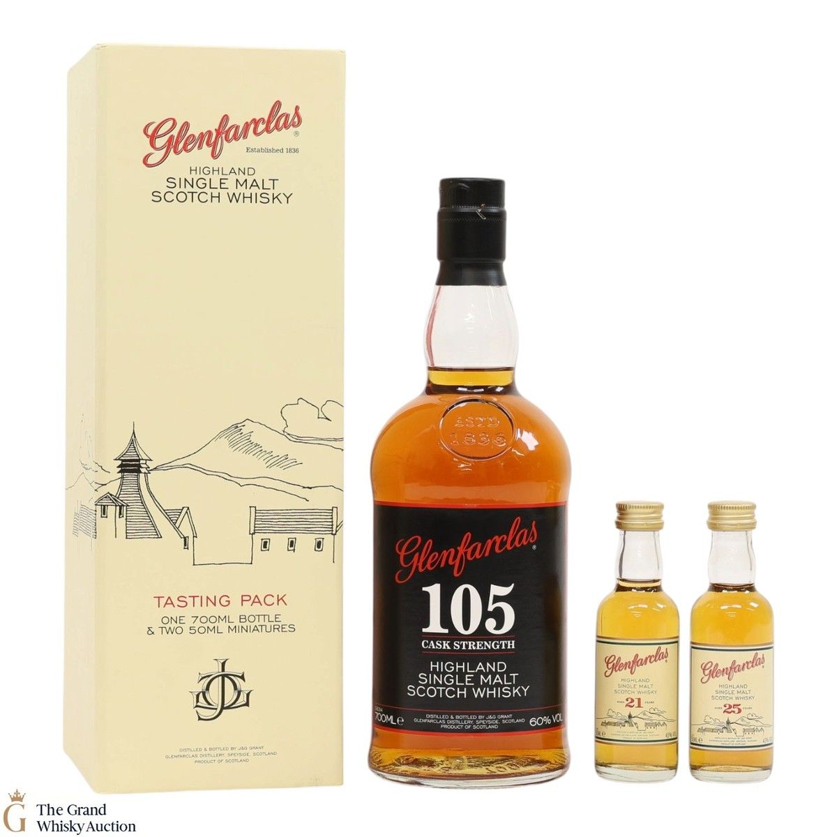 Glenfarclas - 105 Cask Stregnth Tasting Pack - 21 Year Old & 25 Year Old (1x70cl & 2x5cl)
