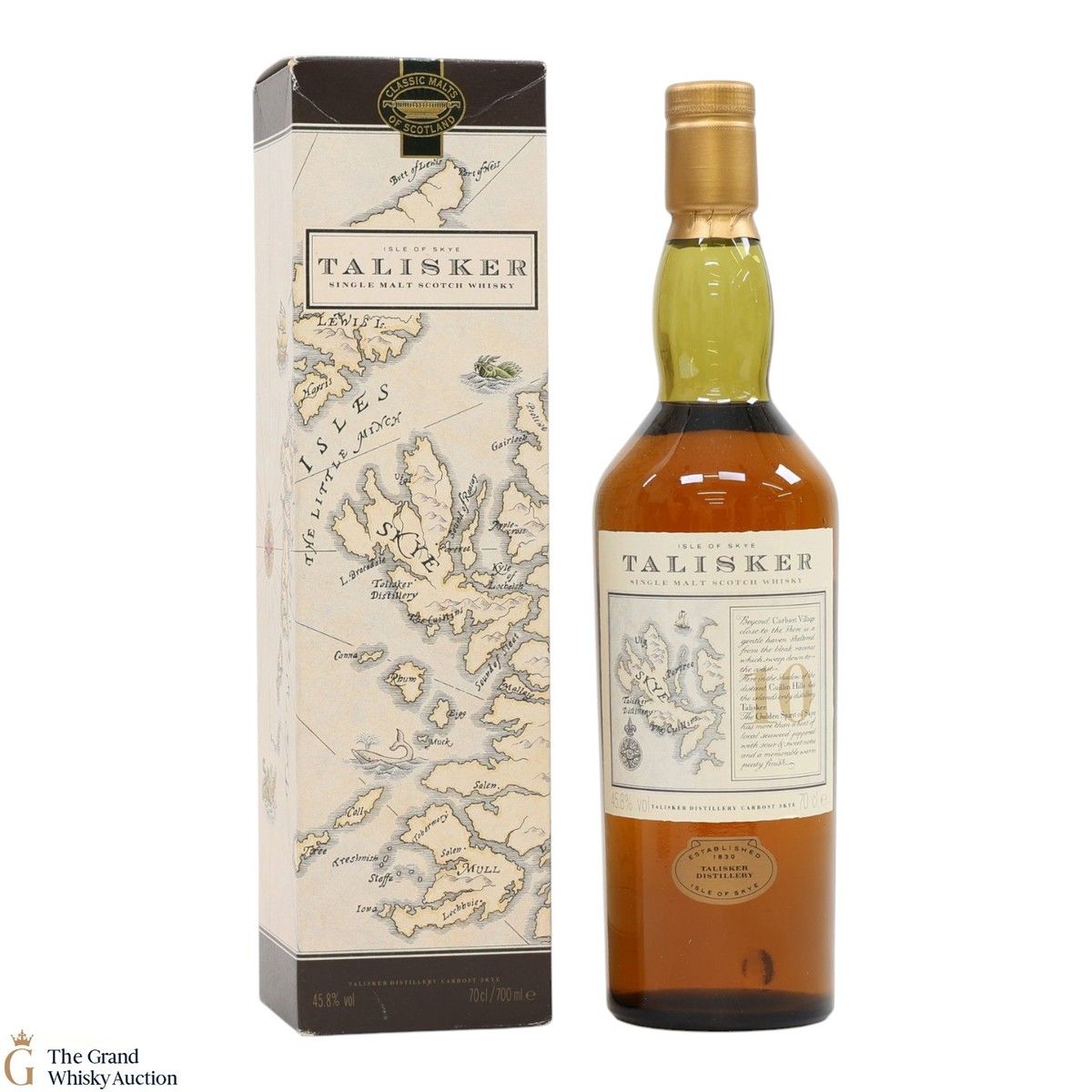Talisker - 10 Year Old - Map Label 1990s (1L)