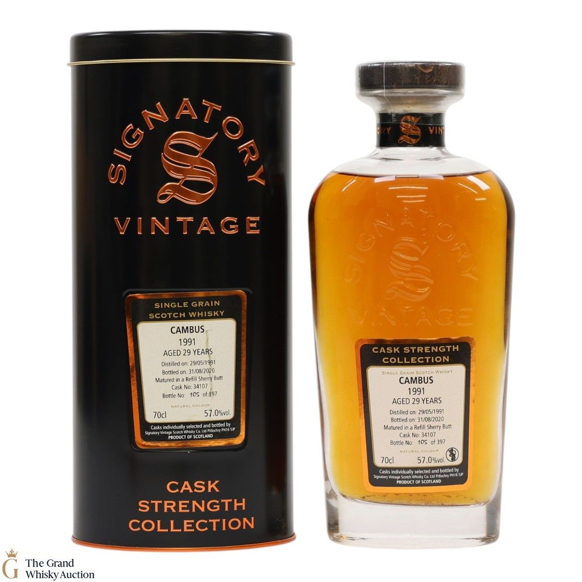 Cambus - 29 Year Old 1991 - Refill Sherry Butt #34107 - Cask Strength Collection