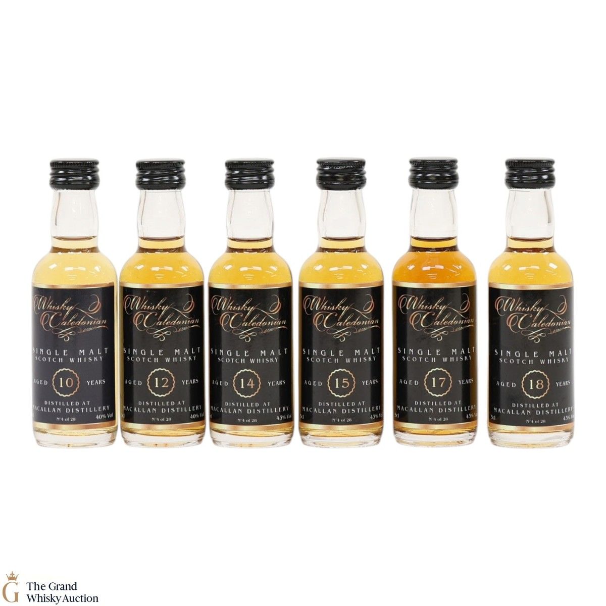 Macallan - Whisky Caledonian Miniature Collection - 10, 12, 14, 15, 17 & 18 Year Old (6x5cl)
